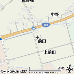 秋田県鹿角市十和田岡田前田周辺の地図