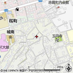 秋田県大館市桜町南38-31周辺の地図