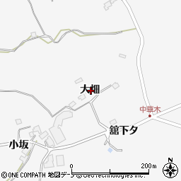 秋田県鹿角市十和田草木大畑周辺の地図