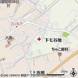秋田県鹿角市十和田岡田下モ谷地周辺の地図
