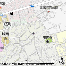 秋田県大館市桜町南17周辺の地図