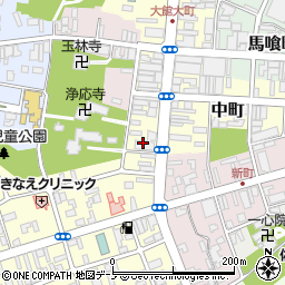 秋田魁新報社　大館支社周辺の地図