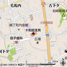 鹿角市十和田支所周辺の地図