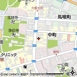 秋田県大館市大町42周辺の地図