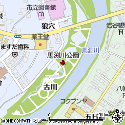 馬渕川公園周辺の地図
