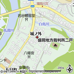 岩手県二戸市福岡城ノ外周辺の地図