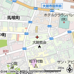 秋田県大館市向町周辺の地図