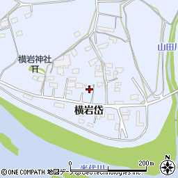 秋田県大館市川口横岩岱周辺の地図