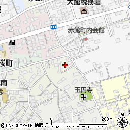 秋田県大館市桜町南18周辺の地図