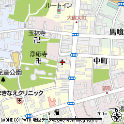 秋田県大館市大町62周辺の地図
