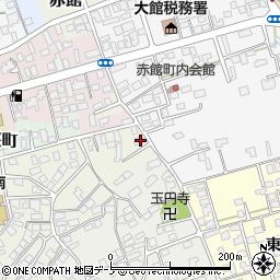 秋田県大館市桜町南18-7周辺の地図