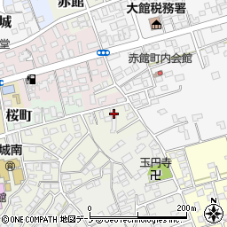 秋田県大館市桜町南18-16周辺の地図