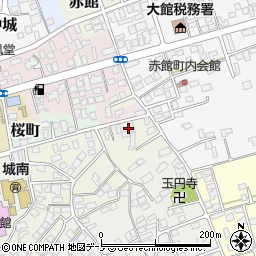 秋田県大館市桜町南19周辺の地図