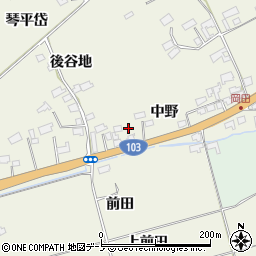 秋田県鹿角市十和田岡田中野周辺の地図