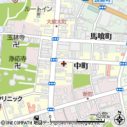 秋田県大館市大町36周辺の地図