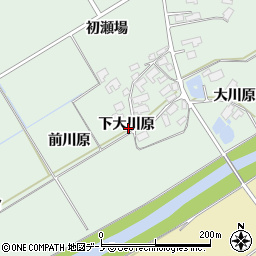 秋田県鹿角市十和田大湯下大川原周辺の地図