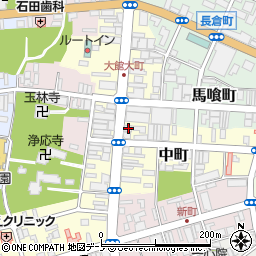 秋田県大館市大町28周辺の地図