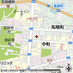 秋田県大館市大町28-2周辺の地図