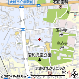 秋田県大館市幸町13-24周辺の地図