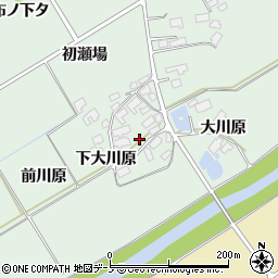 秋田県鹿角市十和田大湯前川原周辺の地図