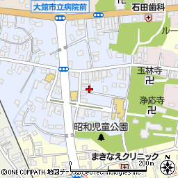 秋田県大館市幸町13-20周辺の地図
