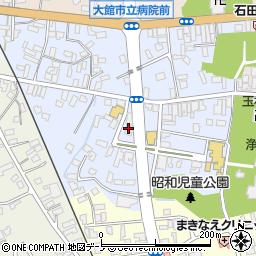 秋田県大館市幸町12-10周辺の地図