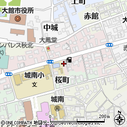 秋田県大館市部垂町周辺の地図