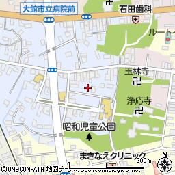 秋田県大館市幸町13-23周辺の地図
