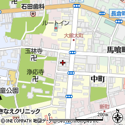 秋田県大館市大町70周辺の地図