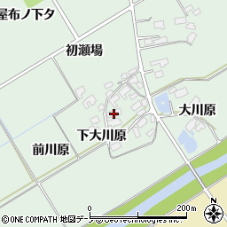 秋田県鹿角市十和田大湯前川原32周辺の地図