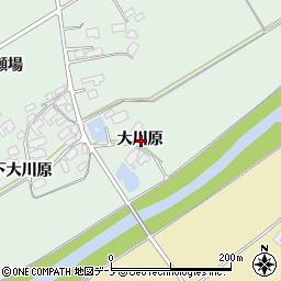 秋田県鹿角市十和田大湯大川原周辺の地図