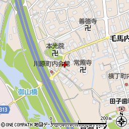 秋田県鹿角市十和田毛馬内休堂周辺の地図