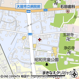 秋田県大館市幸町13-16周辺の地図