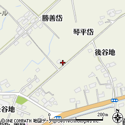 秋田県鹿角市十和田岡田琴平岱周辺の地図