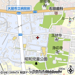 秋田県大館市幸町13-8周辺の地図