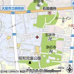 秋田県大館市幸町13-4周辺の地図