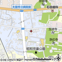 秋田県大館市幸町13-12周辺の地図