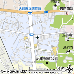 秋田県大館市幸町12-26周辺の地図