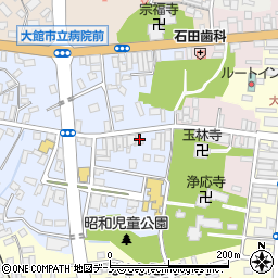 秋田県大館市幸町13-6周辺の地図