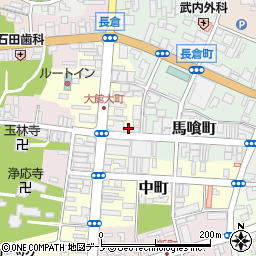 秋田比内や大館本店周辺の地図