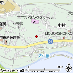 岩手県二戸市福岡中村20周辺の地図