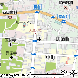 秋田県大館市大町19周辺の地図