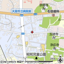 秋田県大館市幸町4-1周辺の地図