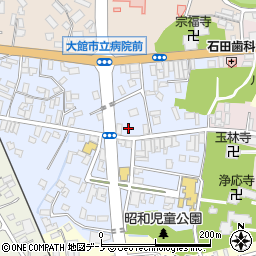 秋田県大館市幸町4-4周辺の地図