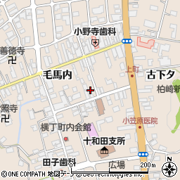 秋田県鹿角市十和田毛馬内城ノ下99周辺の地図