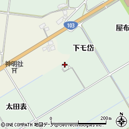 秋田県鹿角市十和田大湯太田表周辺の地図