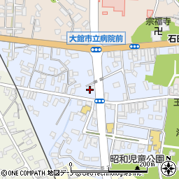 秋田県大館市幸町4-13周辺の地図