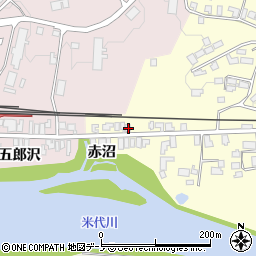 秋田県大館市岩瀬赤沼42-6周辺の地図