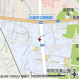 秋田県大館市幸町4-15周辺の地図