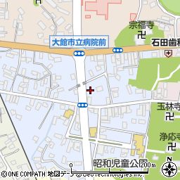 秋田県大館市幸町4周辺の地図